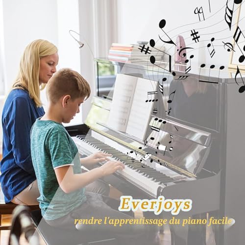 Guide de Notes pour Clavier de Piano : Silicone Réutilisable, Amovible, pour 88/61/54/49/37 Touches - Apprentissage Facilité