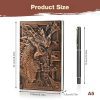 OFFCUP Carnet de Notes A5 Vintage Dragon - Journal Ligné 200 Pages avec Stylo - Cadeau Rétro Homme Femme