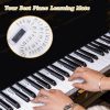 Guide de Notes pour Clavier de Piano : Silicone Réutilisable, Amovible, pour 88/61/54/49/37 Touches - Apprentissage Facilité