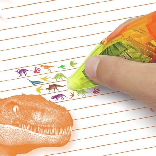 Journal Intime Dinosaure DinosArt : Carnet Secret avec Stylo 6 Couleurs et Applicateur de Motifs pour Enfants dès 7 Ans
