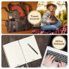 OFFCUP Carnet de Notes A5 Vintage Dragon - Journal Ligné 200 Pages avec Stylo - Cadeau Rétro Homme Femme