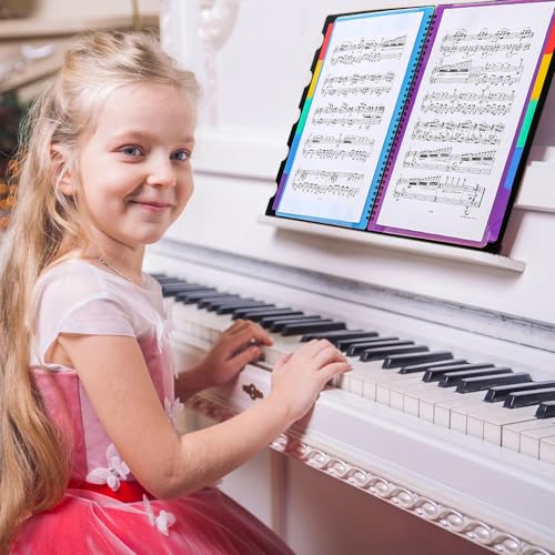 Classeur Noir A4 40 Poches pour Partitions Musicales - Idéal Concert et Chorale