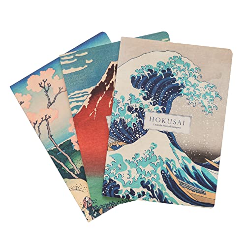 Lot de 3 Carnets A5 Hokusai : Notes, Voyage, Recettes - Design Artistique