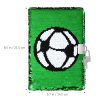 Journal Intime à Paillettes Réversibles avec Cadenas - Motif Football - Idéal pour Enfants et Adolescents