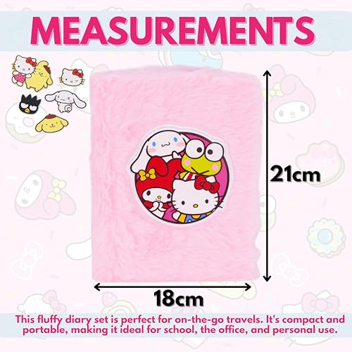 Toyland® Coffret Journal Intime Hello Kitty Rose avec Stylos Gel et Autocollants - Papeterie Fille Idéale