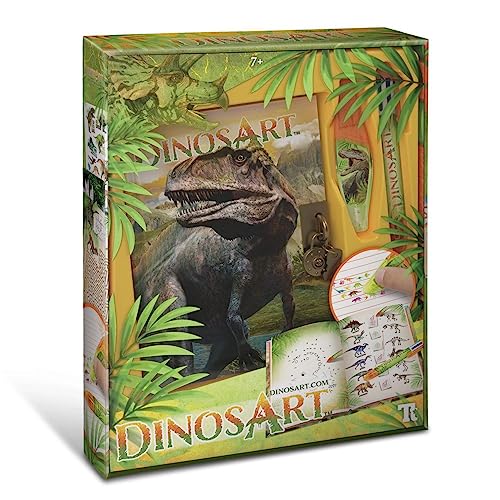 Journal Intime Dinosaure DinosArt : Carnet Secret avec Stylo 6 Couleurs et Applicateur de Motifs pour Enfants dès 7 Ans