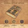 URBAN LEATHER Journal Intime Cuir Artisanale Motif Arbre de Vie - Carnet Vierge Rustique