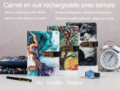 Journal Intime A5 Sécurisé à Combinaison - 244 Pages Lignées pour Adolescents, Étudiants et Adultes