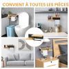 Diealles Shine® Porte-Papier Toilette Mural avec Étagère – Support sans Perçage en Bambou et Acier Inoxydable