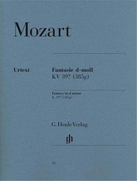 Partition : Fantaisie en ré mineur K397(385g) pour Piano - Musique Classique