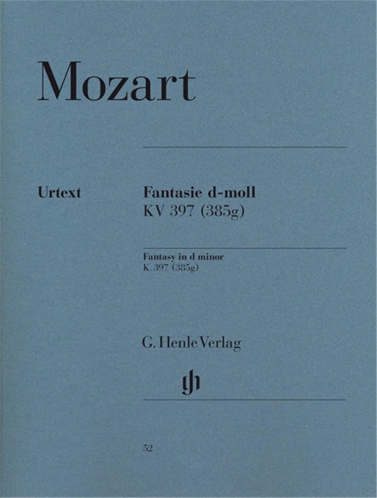 Partition : Fantaisie en ré mineur K397(385g) pour Piano - Musique Classique