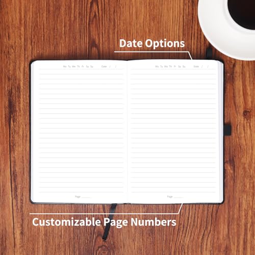Carnet de Notes A5 Ligné Cuir Rigide - Agenda Polyvalent pour Travail, Études et Organisation