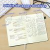 Carnet de Notes A5 Relié - Journal Intime Adulte 368 Pages avec Onglets, Couverture Rigide, Idéal Bureau et École