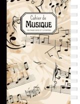 Cahier de Musique Grand Format : Carnet de Partitions Vierge avec 12 Portées et Carreaux Seyès - Idéal pour Solfège, Composition, Chant et Notation Musicale - Format A4