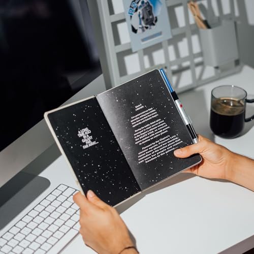 Carnet de notes A5 Star Wars avec Stylo Sabre Laser Lumineux - Luke Skywalker - 196 Pages Pointillées