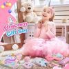 HappyGoLucky Coffret Cadeau Fille 3-12 Ans : Journal Intime Licorne, Peluche, Accessoires & Bijoux