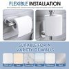 Porte Rouleau Papier Toilette Autocollant Acier Inoxydable Frein Dérouler Argenté