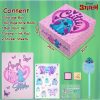Disney Stitch : Coffret Journal Intime à Personnaliser pour Fille – Carnet Créatif avec Stylos et Stickers – Cadeau Idéal pour Enfants Fans de Disney