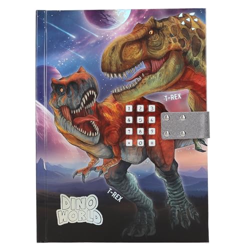 Depesche Dino World - Journal Intime à Code Chiffré avec Effet Sonore - Motif T-Rex - 192 Pages Lignées