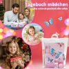 Journal Intime Fille Secret Papillon avec Cadenas - Set Papeterie Complet pour Enfants 6-10 Ans
