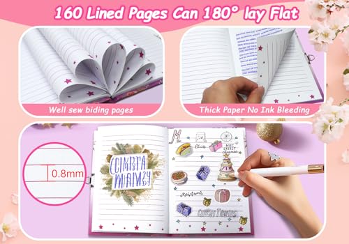 Carnet Secret Papillon pour Fille : Journal Intime à Clé, 80 Pages Lignées, Cadeau Créatif pour Enfants 6-10 Ans