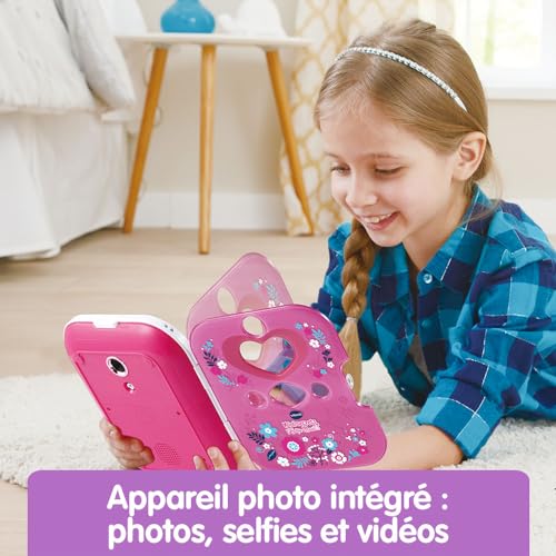 VTech KidiSecrets Selfie Music 2.0 Rose : Journal Intime Électronique 8-en-1 avec Reconnaissance Faciale et Appareil Photo - Cadeau Enfant 6-12 Ans