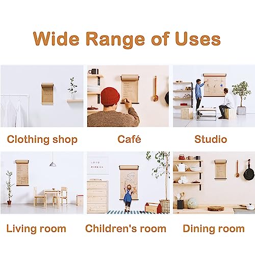Distributeur Mural Porte-Rouleau Papier Kraft avec Coupe-papier - Largeurs Multiples