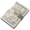 Tanou Journal Intime A5 Cuir PU Floral avec Cadenas à Combinaison - 200 Pages Lignées