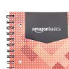 Amazon Basics Cahier A4+ Reliure Spirale, 100 Feuilles, 200 Pages, 80 g/m², Lot de 3, Rouge