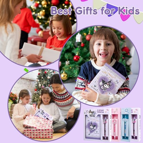Carnet de Notes Violet avec Stylo pour Enfants et Adolescents - Journal Créatif Idéal pour Filles