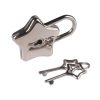 Petit Cadenas Étoile en Métal avec Clé pour Boîte à Bijoux, Journal Intime et Rangement Sécurisé