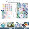 Gumiho Agenda Semainier 2026 A5 Spirale - Planner Annuel Janvier-Décembre 2026 avec Stylo, Règle et Autocollants - Bleu