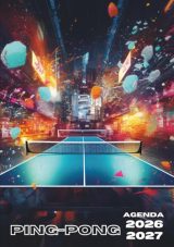 Agenda Scolaire Ping Pong 2026-2027 : Journalier, 1 Page par Jour, Format 12x17 cm