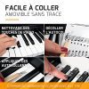 MORIATY® Autocollants pour Notes de Piano - Kit Premium Complet pour 49, 61, 76, 88 Touches avec Ebook Instructif en Français