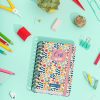 Agenda Scolaire 2025-2026 A6 "C'est La Vie" - Page Par Jour, Bilingue Espagnol/Anglais, Spirale, Élastique, Couverture Rigide, Autocollants