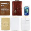 Asten Carnet de Notes en Cuir Vintage Rechargeable avec Papier Ligné - Agenda Voyage Cadeau Idéal