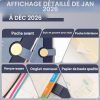 Agenda Scolaire 2026 A5 : Planificateur Journalier Une Page par Jour, Couverture Rigide avec Stylo Inclus