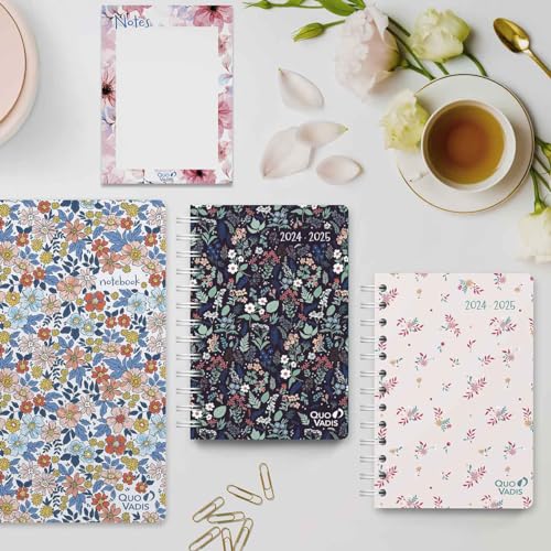 Agenda Quo Vadis Exécutif S 2025 Daisy - Semainier Spiralé 16x16cm Multicolore