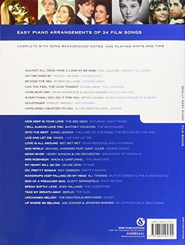 Really Easy Piano Film Songs : Partition Piano et Voix pour Débutants