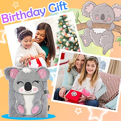 Carnet Koala Peluche Journal Intime 160 Pages avec Cadenas - Cadeau Idéal pour Enfants