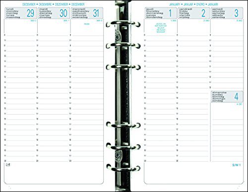 Recharge Exatime 17 - Semainier Exacompta 10,5 x 17,2 cm - Septembre 2025 à Décembre 2026 (16 mois)