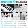 Guide Amovible de Notes de Piano en Silicone pour Claviers 88/61 Touches - Apprentissage Facile pour Débutants