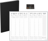 Agenda Semainier Classique Noir A4 Vertical 2027 - Organisation Idéale