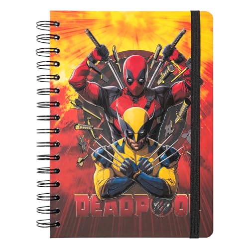 Carnet Marvel Deadpool A5 Spirale - Design Unique sous Licence Officielle