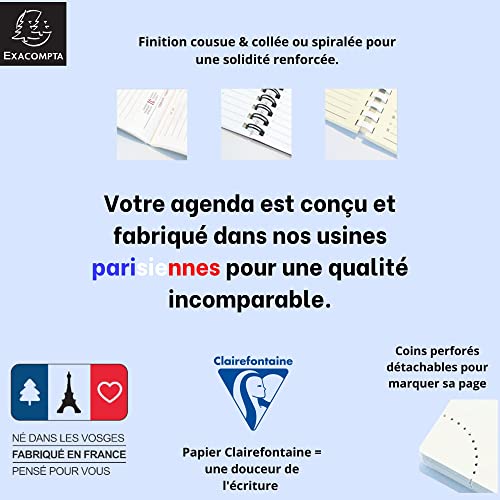 Agenda Journalier Forum Rip Curl 2022-2023 - Couverture Cartonnée Fleurs - 12,5x17,5 cm