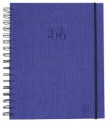 Agenda de bureau Exacompta 2026 Journée Planifiée 22S, Spiralé, Couverture Carte Napura Bleue, 18,5 x 22,5 cm