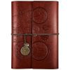 Asten Carnet de Notes en Cuir Vintage Rechargeable avec Papier Ligné - Agenda Voyage Cadeau Idéal
