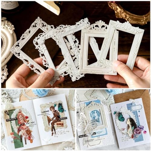 Lot de 10 Cadres Vintage Créatifs en Papier pour Scrapbooking et Journaling