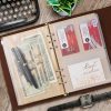 Asten Carnet de Notes en Cuir Vintage Rechargeable avec Papier Ligné - Agenda Voyage Cadeau Idéal