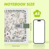 Tanou Journal Intime A5 Cuir PU Floral avec Cadenas à Combinaison - 200 Pages Lignées